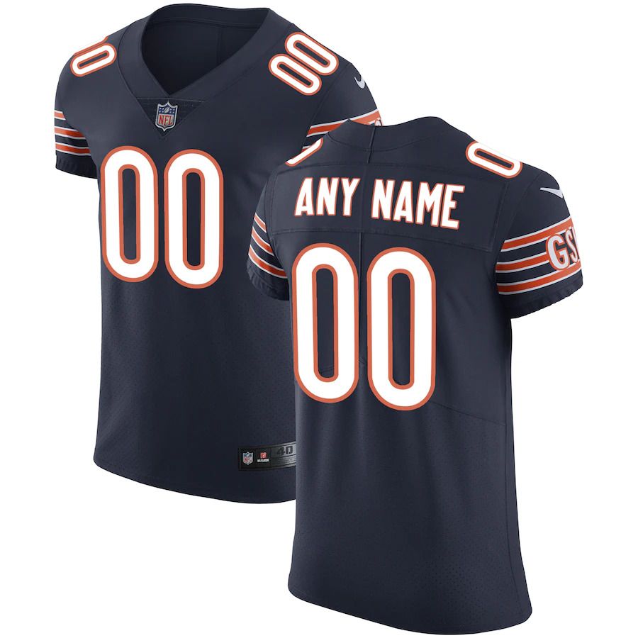 Men Chicago Bears Nike Navy Vapor Untouchable Custom Elite NFL Jersey